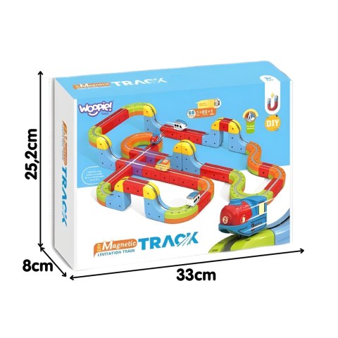 Klocki Magnetyczne dla dzieci Tor Lewitujący do Składania 68 el.