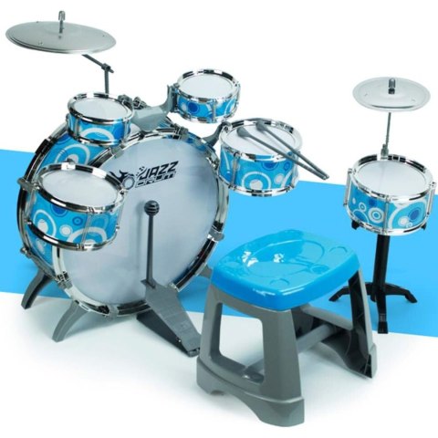 Perkusja Edukacyjna dla Dzieci 6 Bębnów 2 Talerze + Taboret