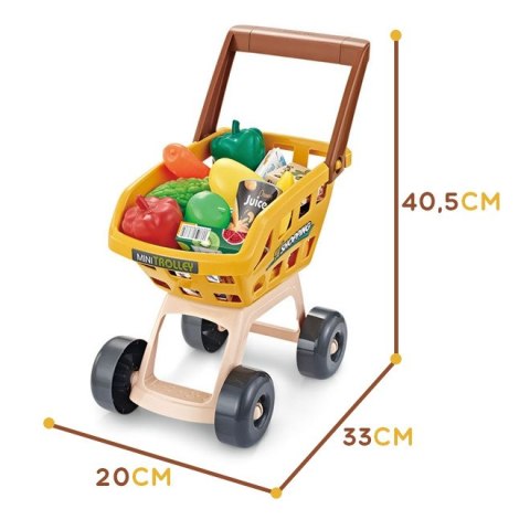 Sklep dla dzieci Supermarket z Wózkiem Waga Kasa Skaner + 48 Akc.