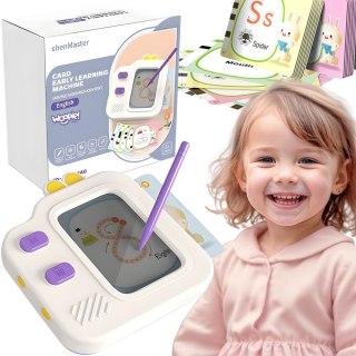 WOOPIE Tablet Graficzny Znikopis do Nauki Rysowania i Angielskiego Czytnik Kart 120 szt.