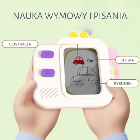 WOOPIE Tablet Graficzny Znikopis do Nauki Rysowania i Angielskiego Czytnik Kart 120 szt.