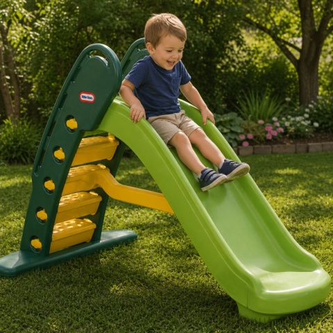 Wielka Zjeżdżalnia ogrodowa dla dzieci Zielona 180cm Little Tikes