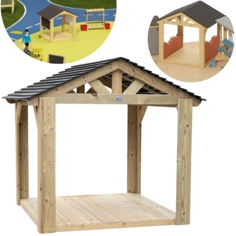 Duży Drewniany Domek Altana Plac Zabaw dla dzieci CLASSIC WORLD EDU
