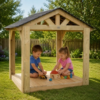 Duży Drewniany Domek Altana Plac Zabaw dla dzieci CLASSIC WORLD EDU