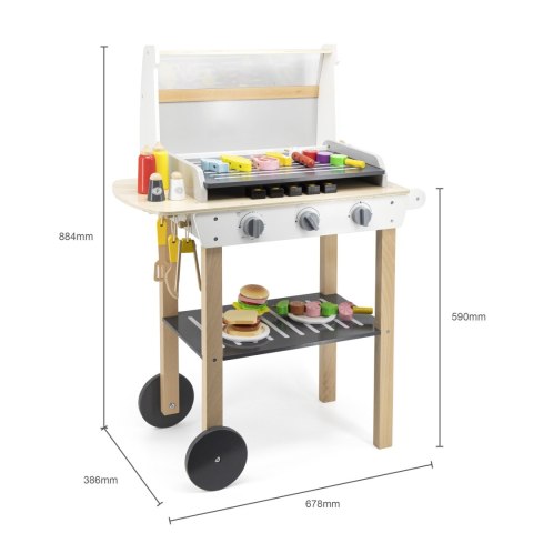 Duży Drewniany Grill dla Dzieci + 47 Akcesoriów VIGA