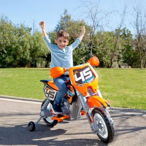 Motor Cross Pomarańczowy na Akumulator 6V dla Dziec Feber i
