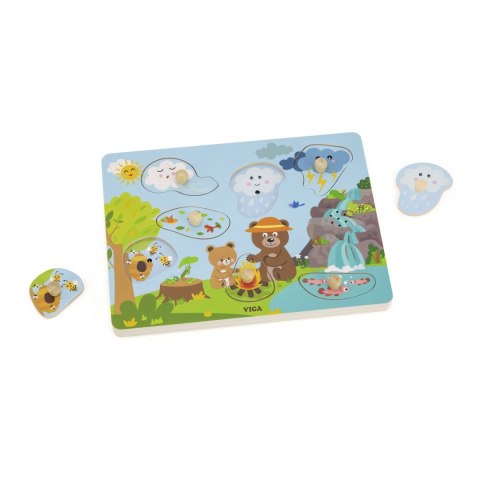 VIGA Puzzle Dźwiękowe Odkrywamy Naturę
