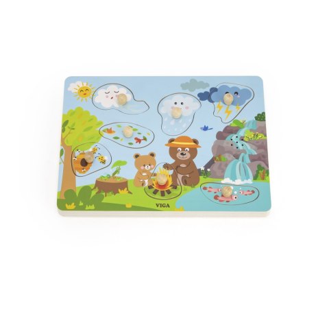 VIGA Puzzle Dźwiękowe Odkrywamy Naturę