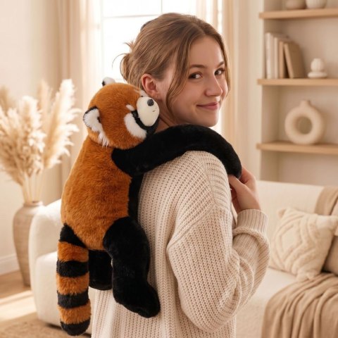 WOOPIE Pluszak Obciążeniowy Panda Ruda Antystresowy Sensoryczny Ciężkomiś 65cm 2500g
