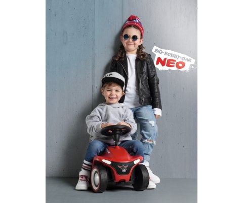 Czerwony jeżdzik dla dzieci Bobby Car Neo Red BIG ciche koła