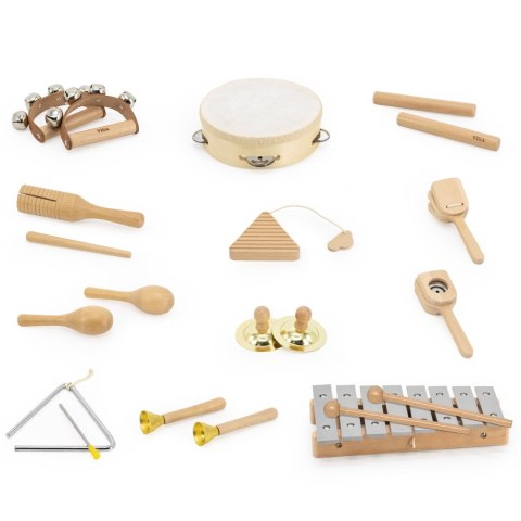 Drewniana Tablica Muzyczna Zestaw 12 Instrumentów Perkusyjnych dla dzieci VIGA