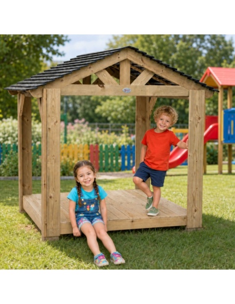 Duży Drewniany Domek Altana Plac Zabaw dla dzieci CLASSIC WORLD EDU
