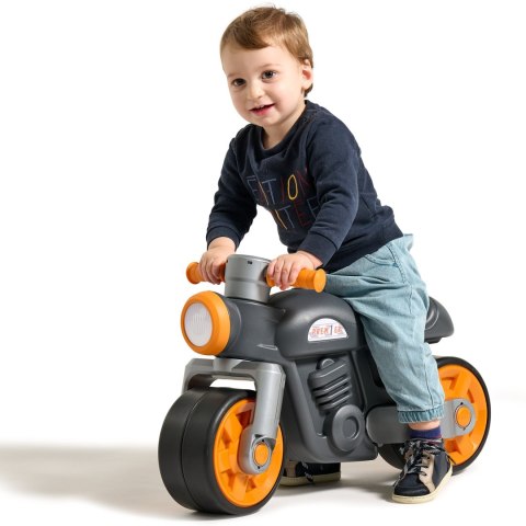 Jeździk Biegowy dla dzieci Ciche Koła Motor Prem1er Retro Czarny 12m+ FALK
