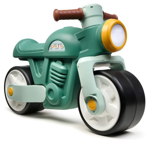 Jeździk Biegowy Ciche Koła Motor Retro Zielony 12m + Falk