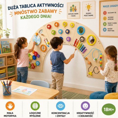 Tablica Sensoryczna Manipulacyjna Ścienna Łuk Montessori VIGA