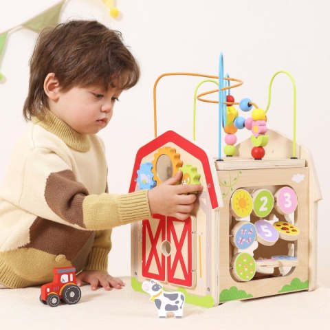 VIGA Drewniana Farma 7w1 - Kostka Edukacyjna