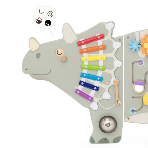 VIGA Ścienny Panel Aktywności Dinozaur Triceratops Tablica 18m+