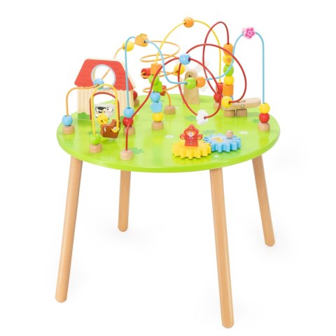 Viga Drewniany Stolik Edukacyjny Sensoryczny Przeplatanka XXL Montessori