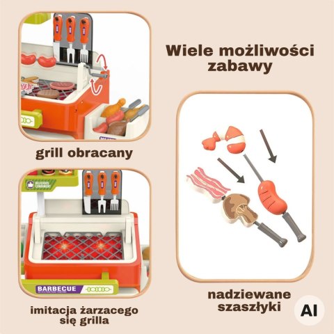 WOOPIE Interaktywny Wózek do Grillowania BBQ Stoisko do Grilla 51 el. Efekty Prawdziwego Grillowania