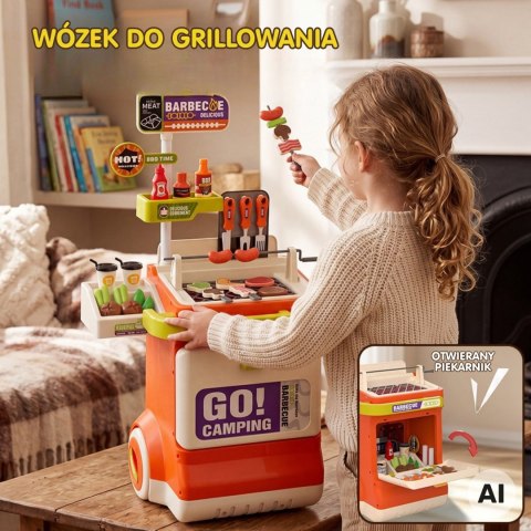 WOOPIE Interaktywny Wózek do Grillowania BBQ Stoisko do Grilla 51 el. Efekty Prawdziwego Grillowania