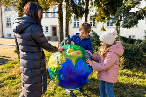 Edukacyjny Globus Szkolny Trójwymiarowy 85cm Sensoryczne place zabaw | Placówki Edukacyjne Nauka i zabawa
