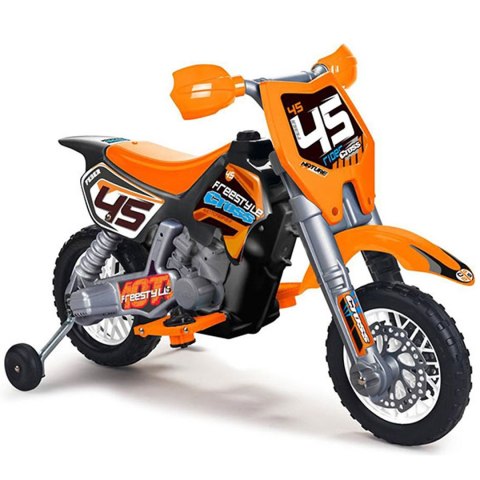 Motor Cross Pomarańczowy na Akumulator 6V dla Dziec Feber i
