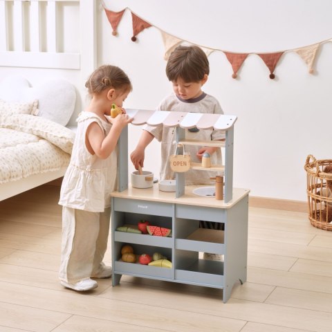 VIGA PolarB Drewniana Kuchnia Sklep 2w1 Stragan z Akcesoriami 3+ dla Dzieci