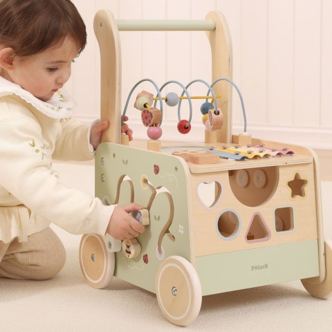VIGA PolarB Drewniany Chodzik Pchacz Edukacyjny Sorter Ksylofon Kostka 12m