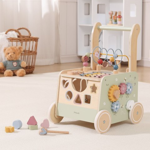 VIGA PolarB Drewniany Chodzik Pchacz Edukacyjny Sorter Ksylofon Kostka 12m