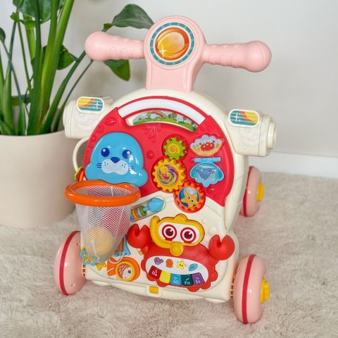 WOOPIE BABY Pchacz Chodzik Stolik Edukacyjny Hulajnoga Jeździk 4w1