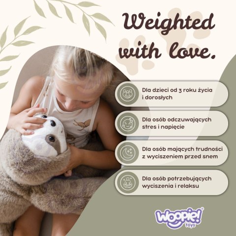 Leniwiec Miś Terapeutyczny Obciążeniowy Pluszak dla dzieci 2,5kg WOOPIE