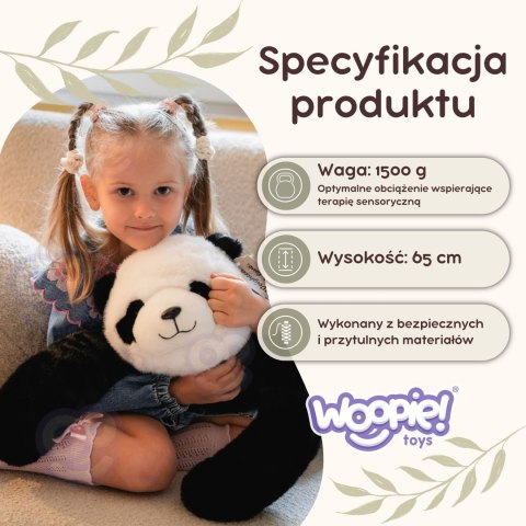 WOOPIE Pluszak Obciążeniowy Panda Antystresowy Sensoryczny Ciężkomiś Przytulanka 65cm 1500g