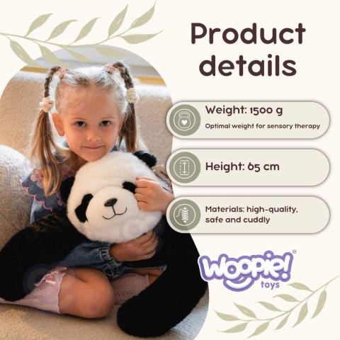 WOOPIE Pluszak Obciążeniowy Panda Antystresowy Sensoryczny Ciężkomiś Przytulanka 65cm 1500g