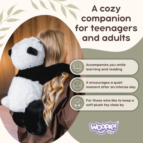 WOOPIE Pluszak Obciążeniowy Panda Antystresowy Sensoryczny Ciężkomiś Przytulanka 65cm 1500g