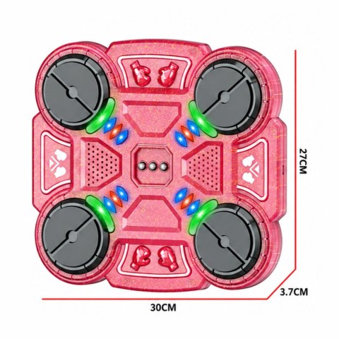 WOOPIE Tarcza Bokserska Inteligentna Muzyczna Bluetooth RÓŻOWA 11 el.