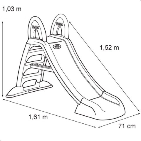 Feber Zjeżdżalnia Ogrodowa ze ślizgiem wodnym 152 cm Feber